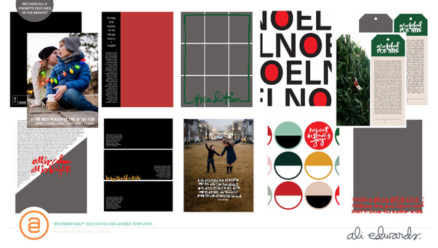 December Daily® 2023 Digital 6×8 Layered Templates, 1 of 1