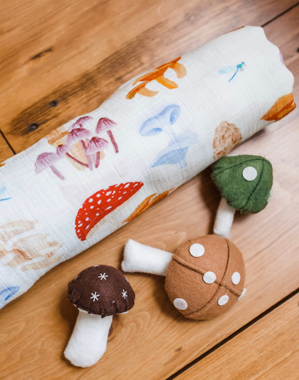 Mushrooms Baby Swaddle, 4 of 7