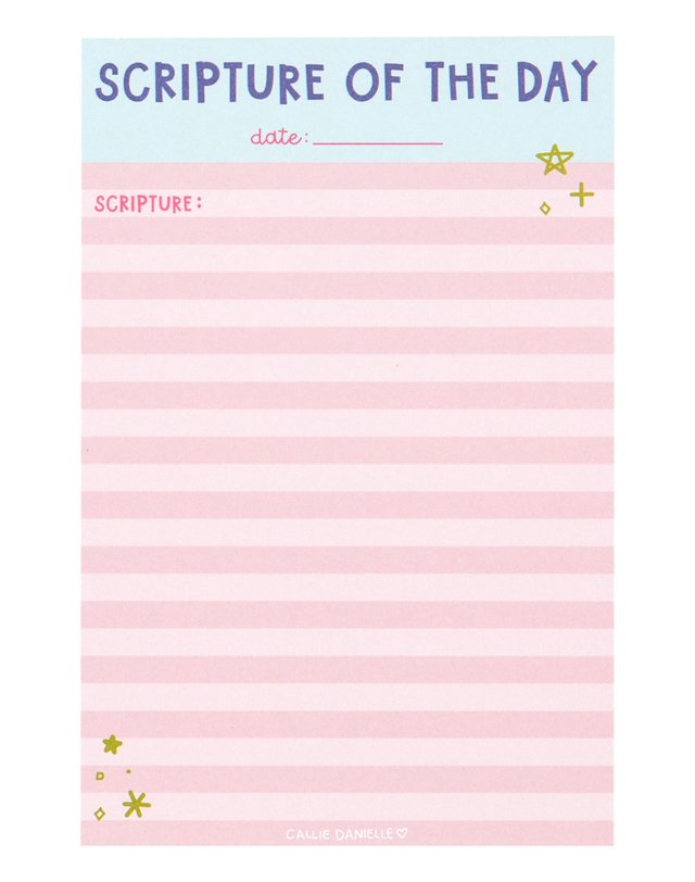 Scripture of the Day Pink 4×6 Notepad, 1 of 3