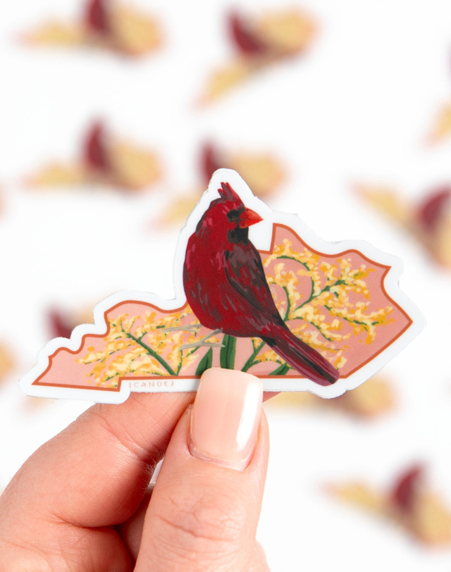 Birds & Blooms Kentucky Decal Sticker, 2 of 5
