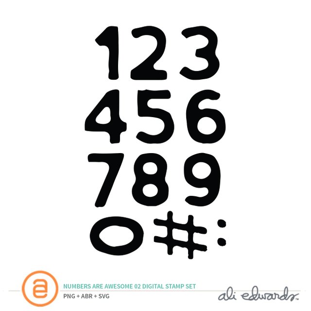 Numbers Are Awesome #2 Digital Stamp Set, 1 of 1