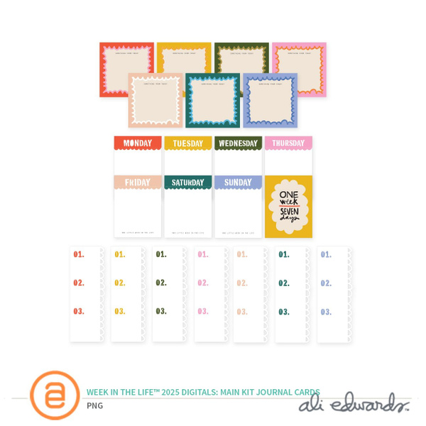 Week In The Life™ 2025 Digital Main Kit Journal Cards , 1 of 1