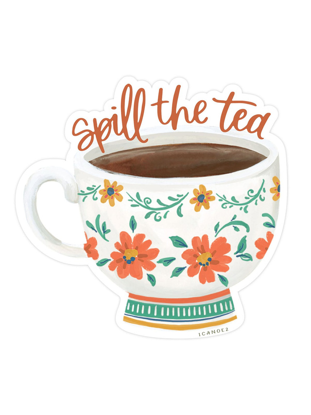 Spill The Tea Decal Sticker, 1 of 3