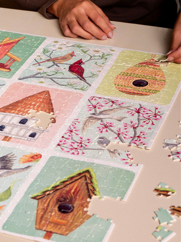 Home Tweet Home Birdhouses Grid - 500 Piece Jigsaw Puzzle, 5 of 7