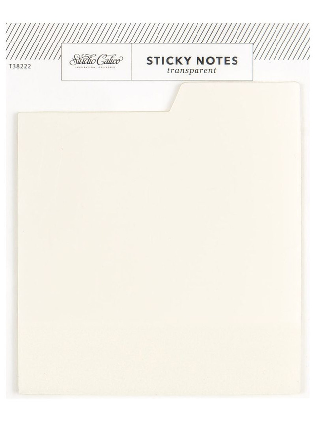 Tabbed Transparent Sticky Notes - Clear, 1 of 4