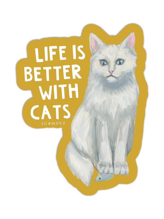 Life Is Better With Cats Decal Sticker, 2 of 3