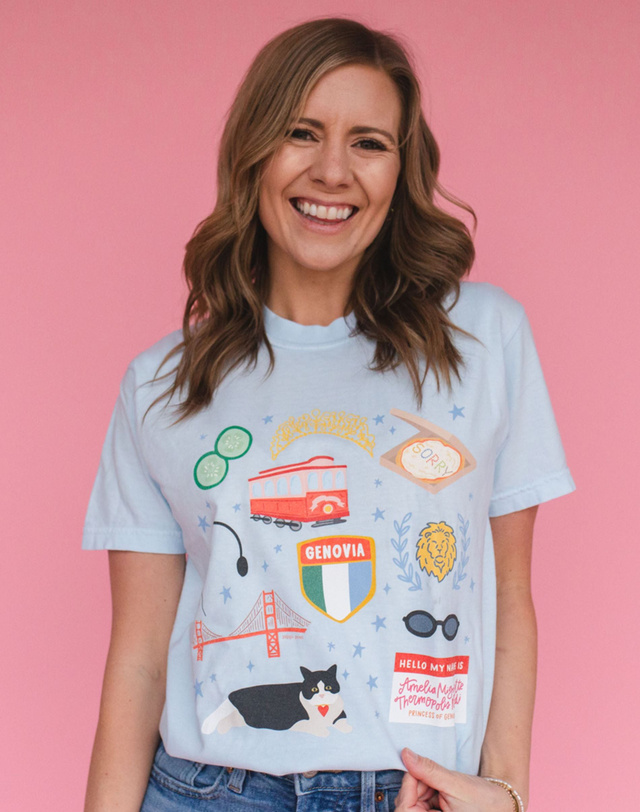 Princess Illustrations Tee - Chambray, 1 of 4