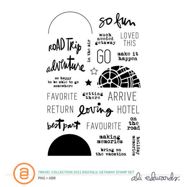 Travel Collection 2021 Digital Getaway 4×6 Stamp Set, 1 of 1