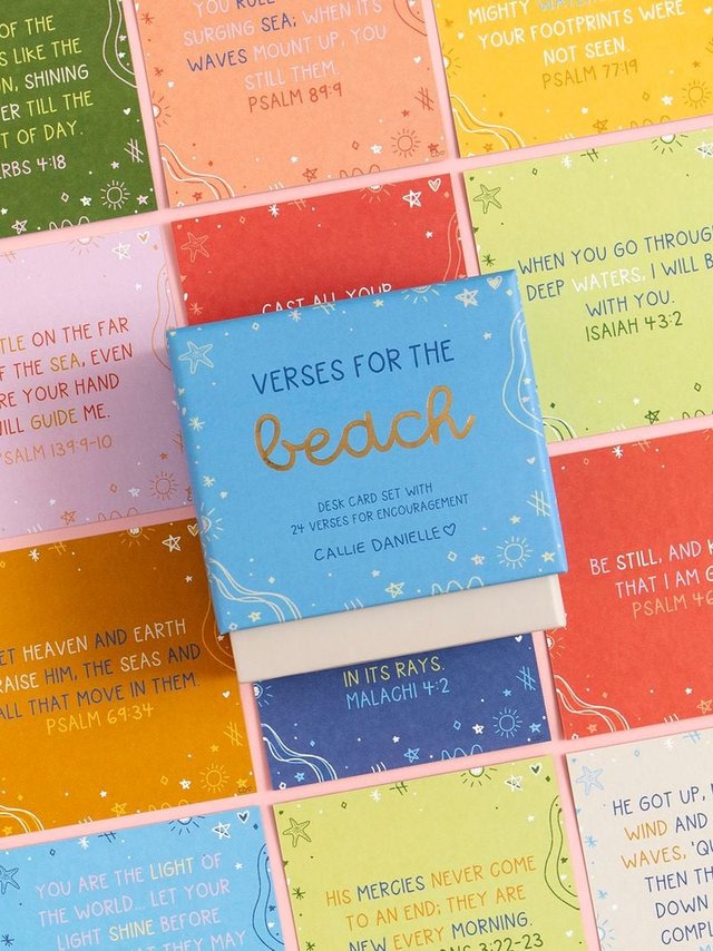Verses for the Beach – Bible Verse Card Set + Display Stand, 7 of 8
