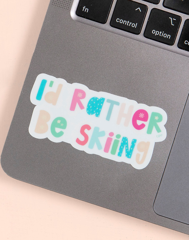 I'd Rather be Skiing Decal Sticker, 2 of 3