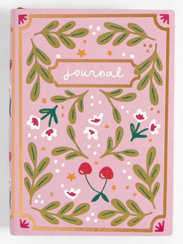 Cherries & Blooms 5×7 Lined Softcover Book Journal, 4 of 5