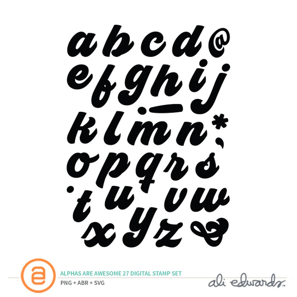 Alphas Are Awesome #27 Digital Stamp Set, 1 of 1