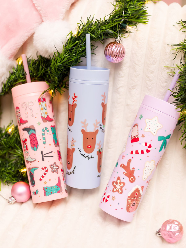 Holiday Cookies Christmas Acrylic Skinny Tumbler, 4 of 4