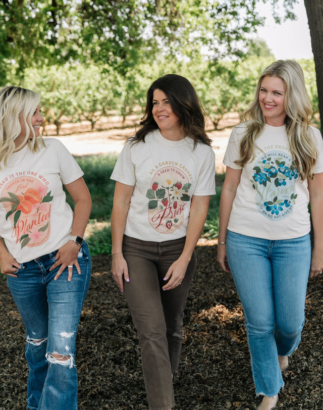 Peach Faith Tee - Ivory, 3 of 4