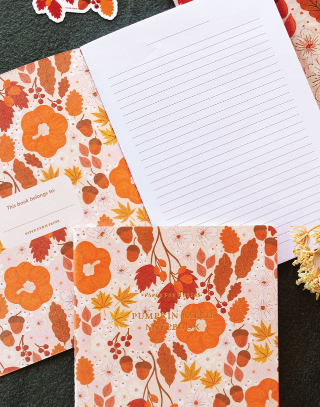 Harvest Gratitude Pumpkin Patch Stitched Notebook, 3 of 3