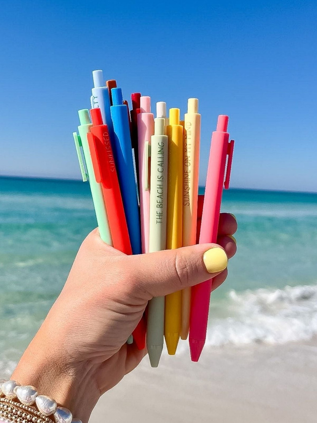 Spread Sunshine Coastal-Inspired Pen Set of 12, 4 of 6