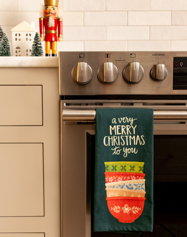 Merry Christmas Mixing Bowls Kitchen Towel, 2 of 4