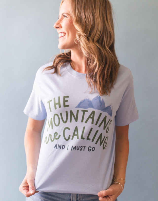 The Mountains Are Calling Tee - Hydrangea, 1 of 5