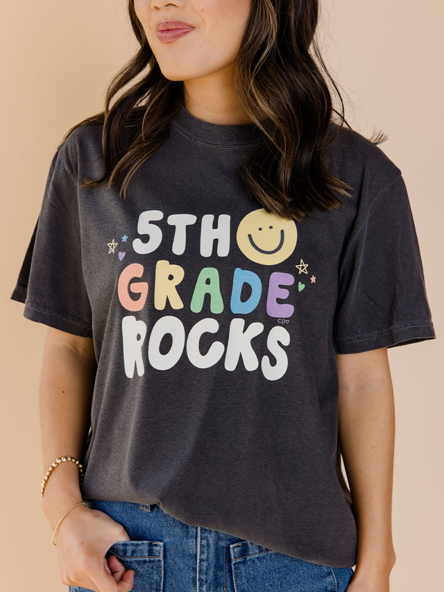 5th Grade Rocks Tee - Pepper, 2 of 4