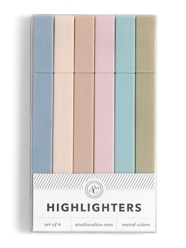 Muted Highlighter Set of 6 Colors, 1 of 4