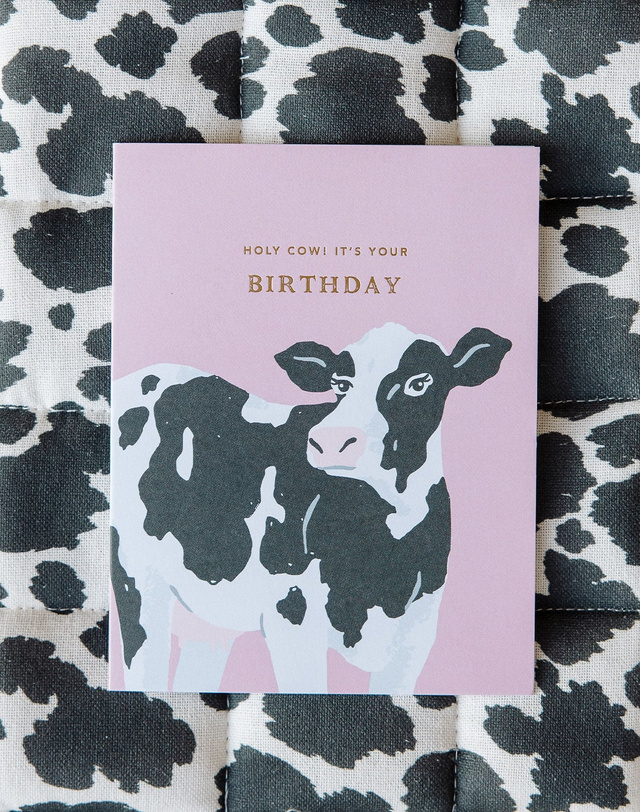 Holy Cow Birthday Greeting Card, 2 of 2