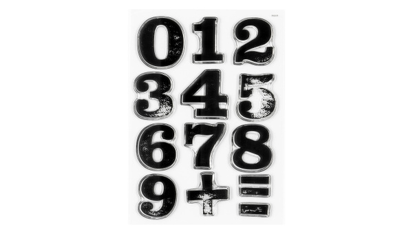 Numbers Are Awesome #7 6×8 Stamp Set, 1 of 2