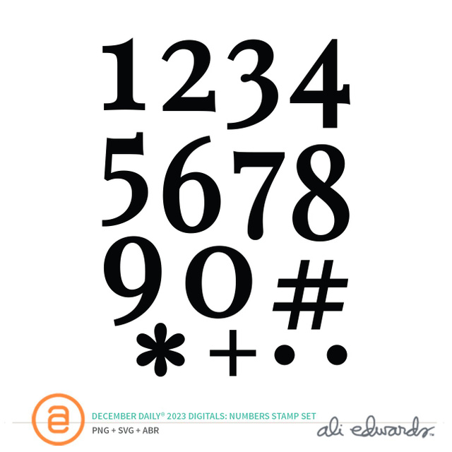 December Daily® 2023 Digital 6×8 Numbers Stamp Set, 1 of 1