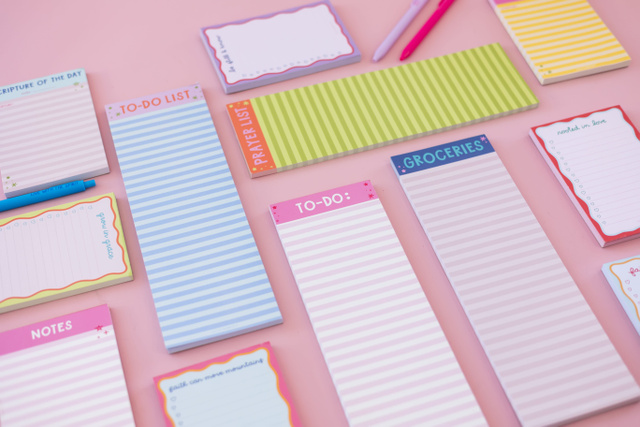 Pink Striped 4×12 To Do Notepad, 2 of 2