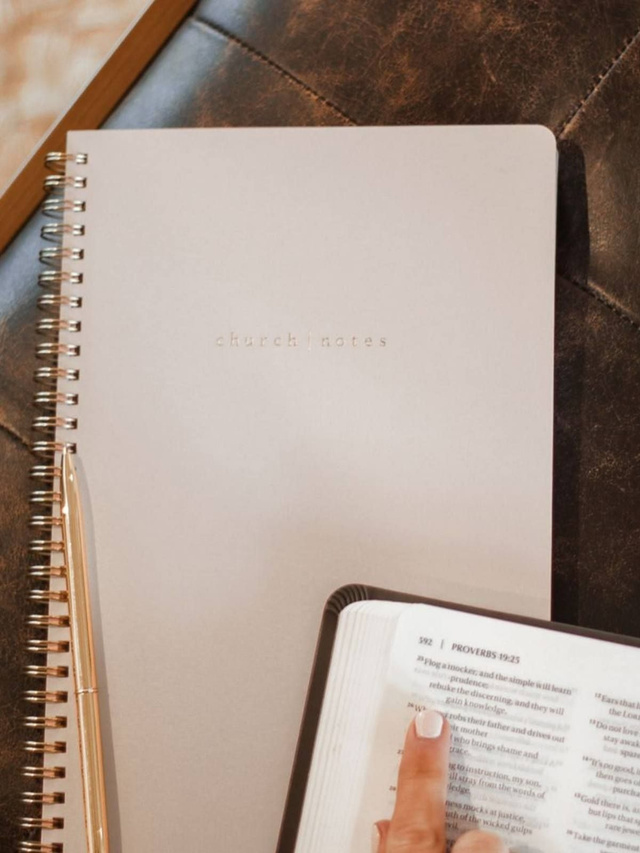 Dove Grey Bible Study Spiral Notebook, 10 of 13