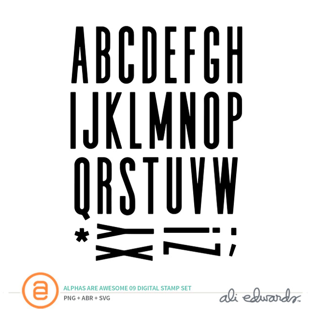 Alphas Are Awesome #9 Digital Stamp Set, 1 of 1