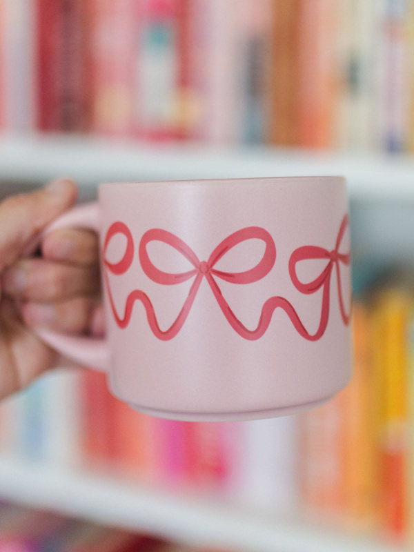 Red Coquette Bows Large Ceramic Coffee Mug, 3 of 5