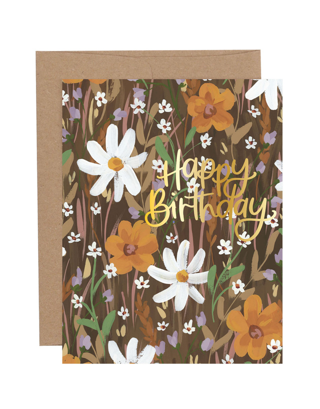 Fall Aster Birthday Greeting Card, 1 of 2