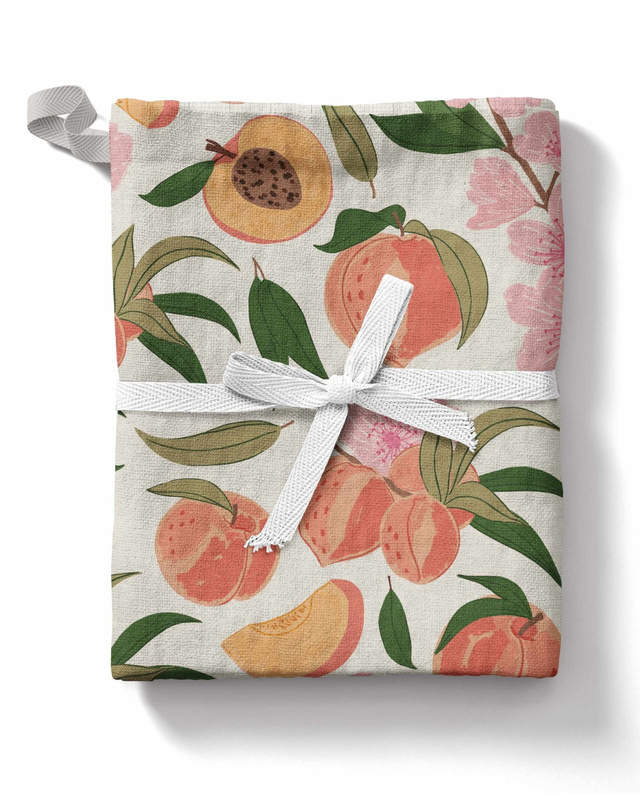 Peach Blossom Tea Towel, 2 of 6