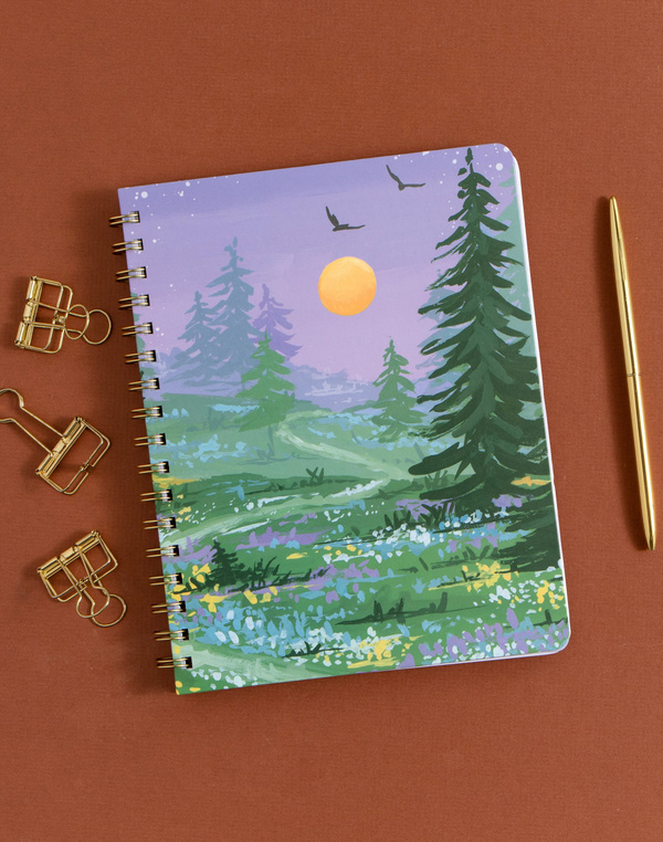 Twilight Garden Spiral Notebook, 1 of 4