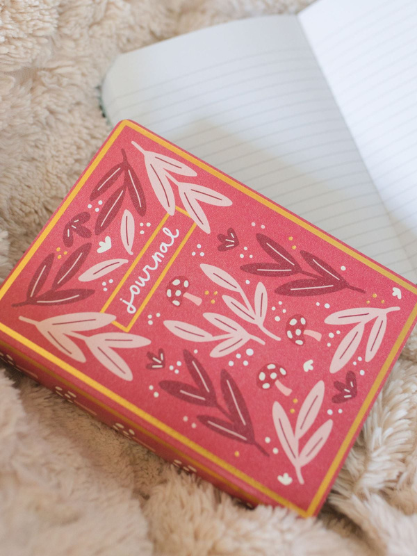 Red Mushrooms 5×7 Lined Softcover Book Journal, 4 of 6