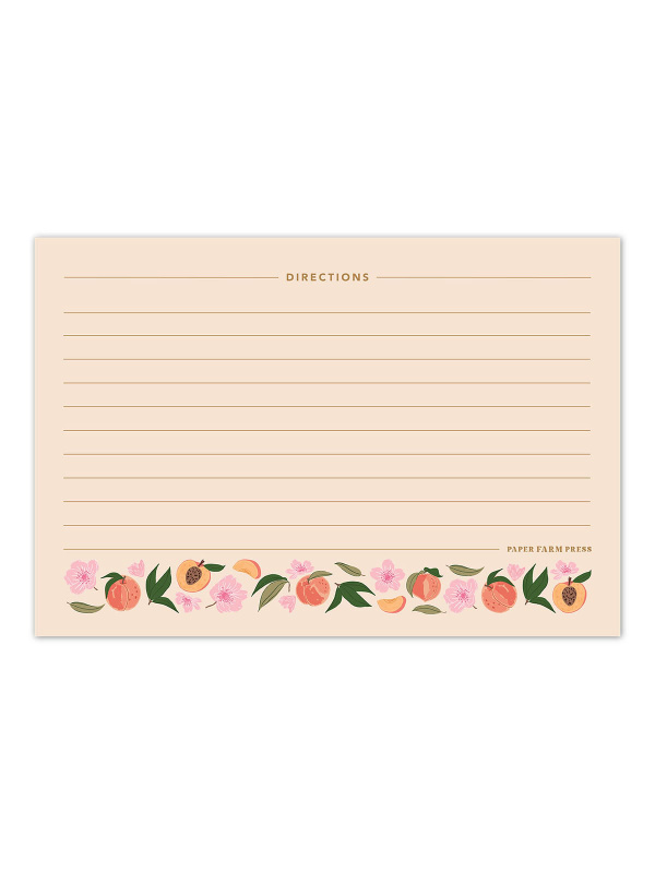 Peach Blossom Recipe Cards, 2 of 2