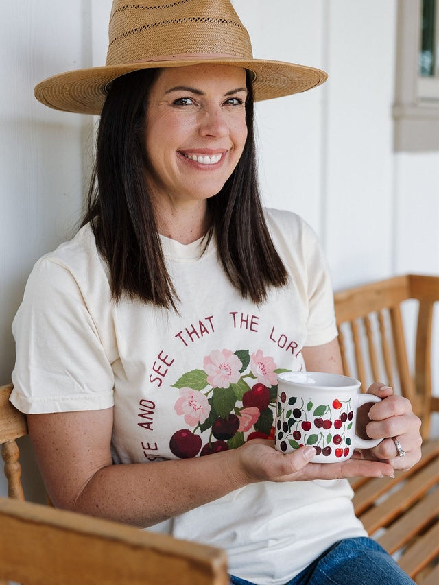 Cherry Grove Ceramic Coffee Mug, 3 of 5