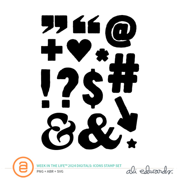 Week In The Life™ 2024 Icons Digital Stamp Set, 1 of 1