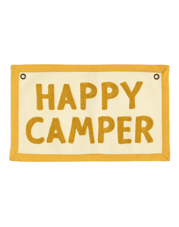 Happy Camper Embroidered Canvas Banner, 3 of 4