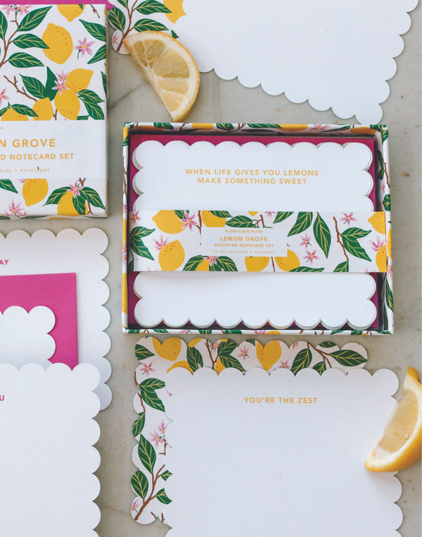Lemon Grove Assorted Notecard Set, 3 of 3