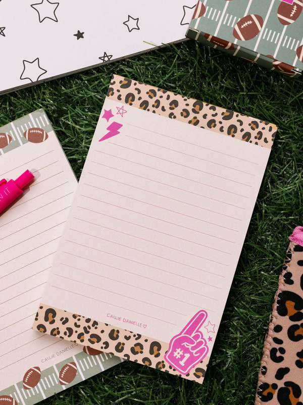 Leopard Print Game Day 4×6 Lined Notepad, 2 of 3