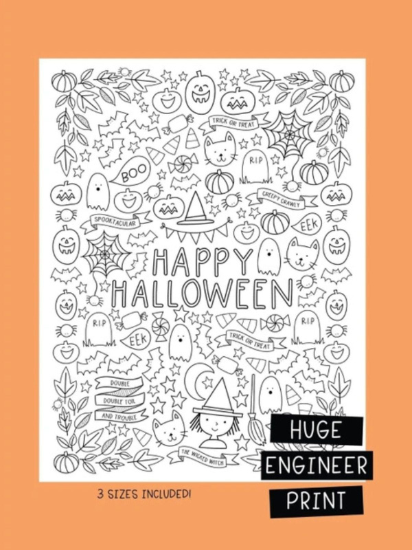 Halloween Digital Coloring Pack + Engineer Prints	, 1 of 4