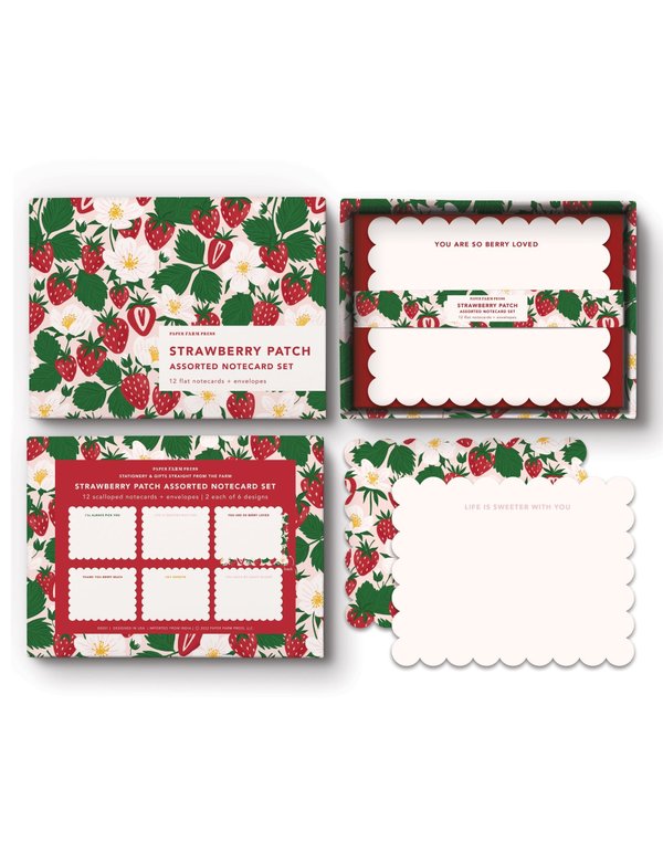 Strawberry Patch Assorted Notecard Set, 1 of 7