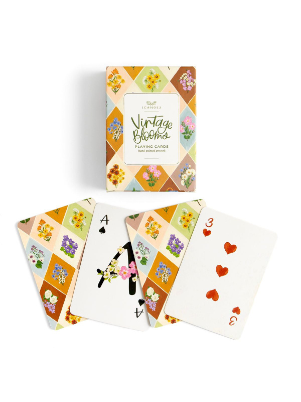 Vintage Blooms Floral Deck of Playing Cards, 2 of 5
