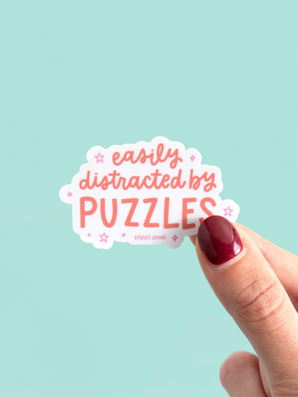 Easily Distracted By Puzzles Decal Sticker, 2 of 2