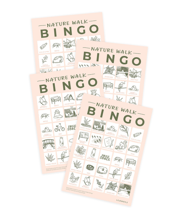 Digital Printable Nature Walk Bingo, 2 of 2