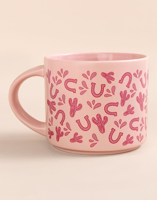 Western Icons Ceramic Mug - Pink, 1 of 2