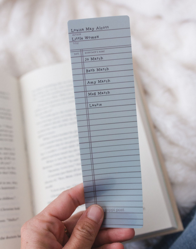 Little Women Library Check Out Transparent Bookmark, 1 of 4