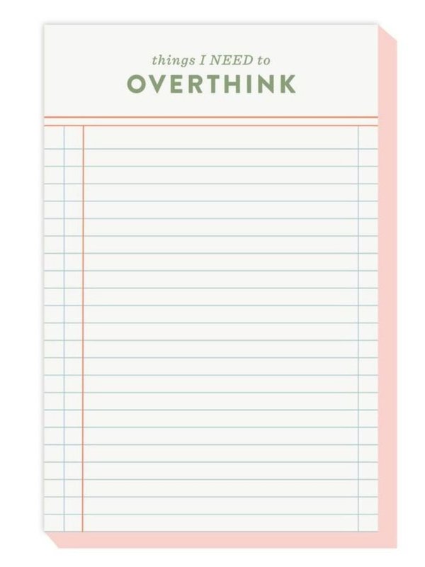 Things I Need To Overthink 4×6 Notepad, 1 of 3