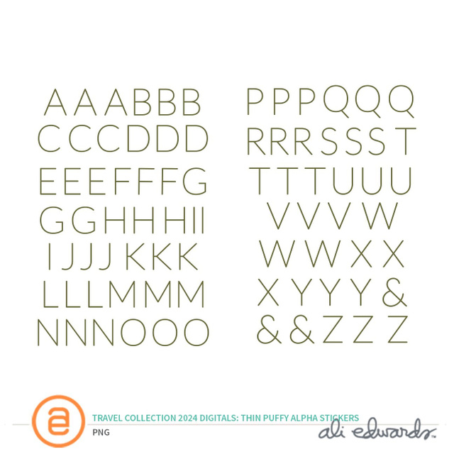 Travel Collection 2024 Digital Puffy Alpha Stickers, 1 of 1